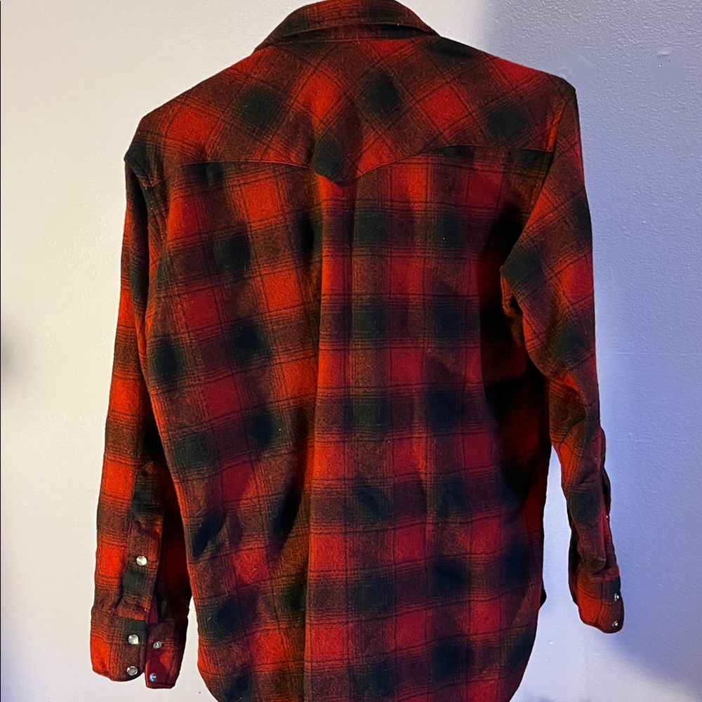 Vintage Pendleton Red and Black Wool Shirt - Picture 5 of 7